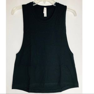 Clementine Cotton Washed Muscle Crop T-shirt Sz XS